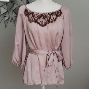 Cremieux Sequin Blouse